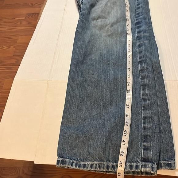 Ariat-40/32-blue-Durango-relaxed boot cut M4-thick stitch,light distressed jeans - Picture 14 of 15